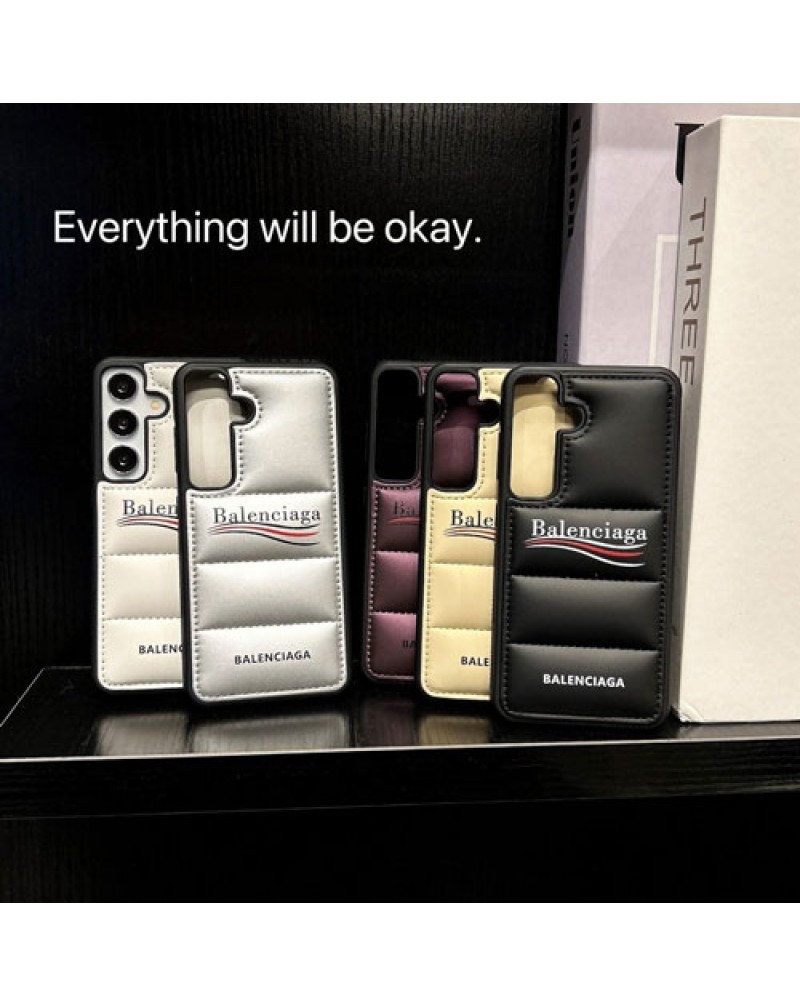 バレンシアガ galaxy s25/s24 ultraケースブランド韓国風サムスンギャラクシーS23ウルトラケースダウンスタイルbalenciaga galaxy s22 ultraスマホケース男女兼用手触り快適耐摩擦