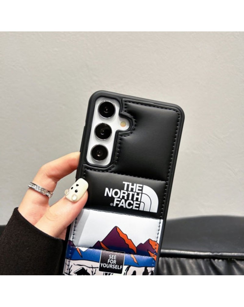 ザノースフェイス galaxy s24 ultra保護ケース潮流ブランドgalaxy s25 ultra/s23 ultraケースthe north face galaxy s22 ultraカバー個性オシャレプリントダウンスタイル耐摩擦