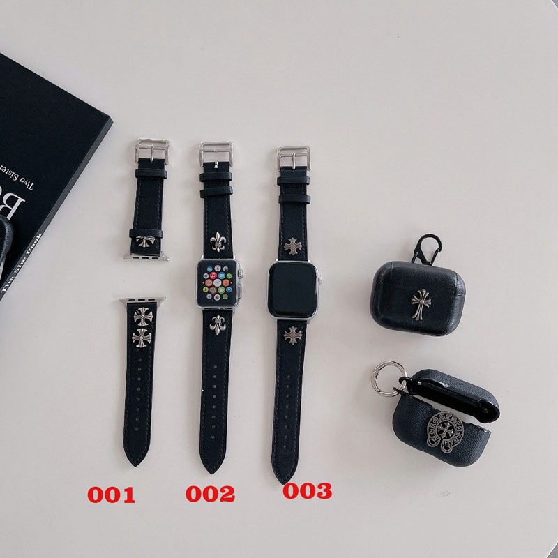 chrome hearts apple watch8バンドレザー製