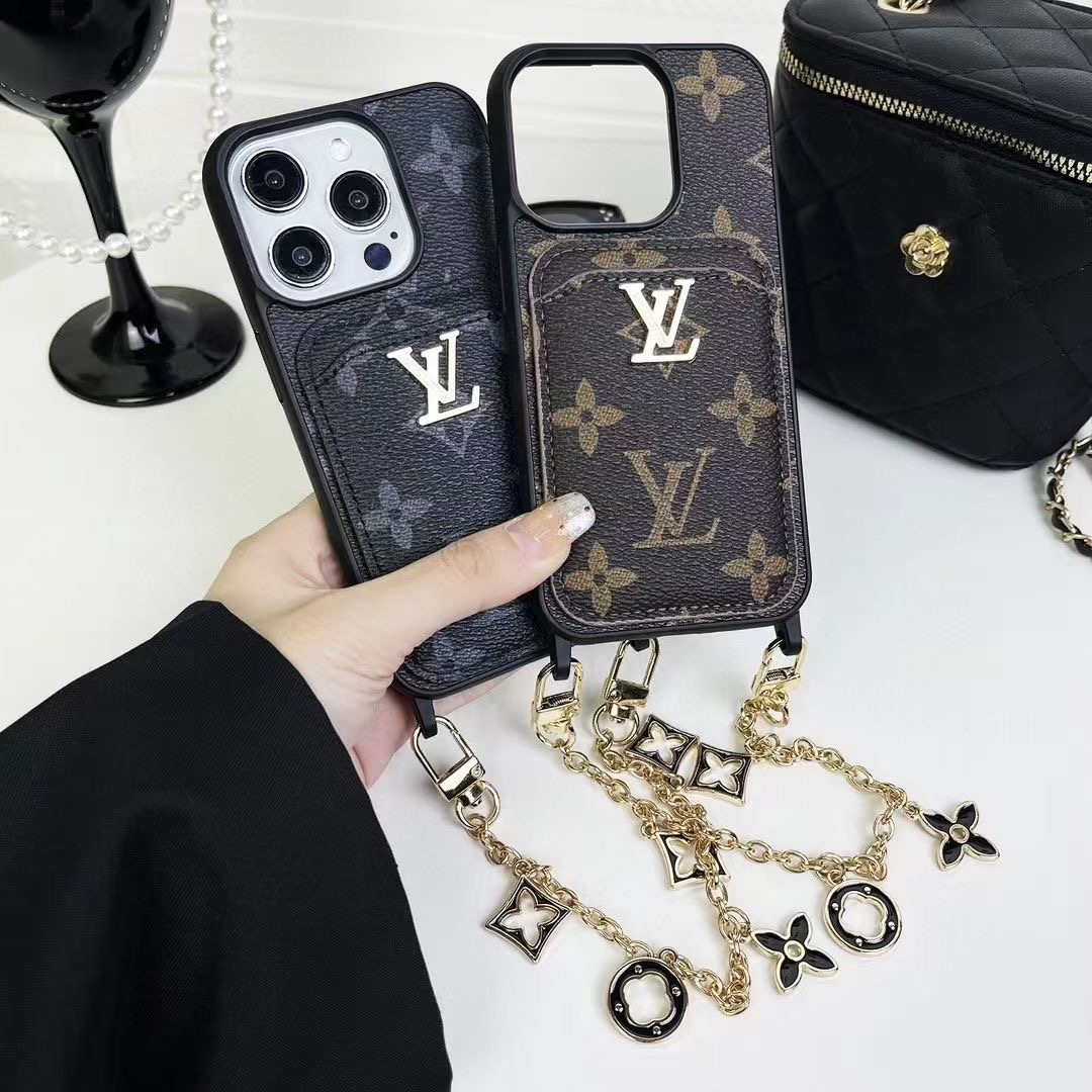 vuitton iphone14 pro maxケースチェーンストラップ付き