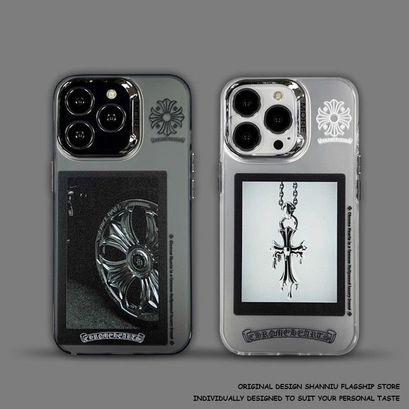 chrome hearts iphone15 proケース男女兼用